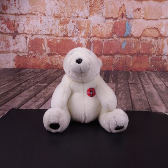 VTG 1995 Coca-Cola Bear Plush 11" Stuffed Animal Pola Bear - Picture 1 of 9